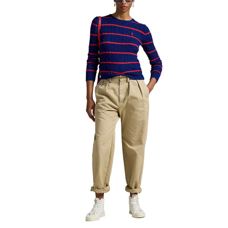 Polo Ralph Lauren Striped Cable Knit Cotton Sweater image number 3